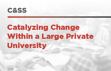 Catalyzing Change Within a Large Private University