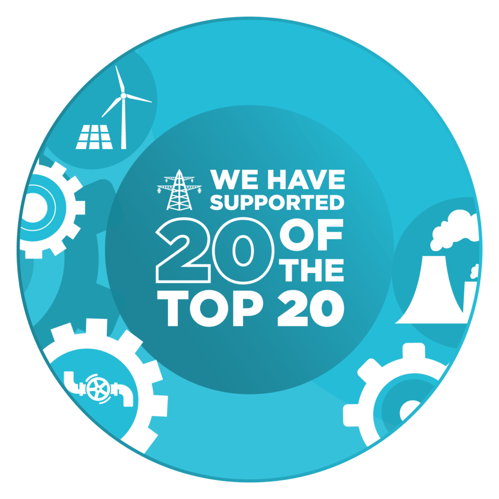 ScottMadden has supported all 20 of the top 20 utilities.  