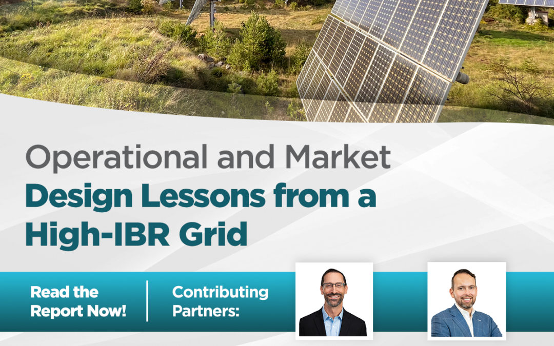 Operational and Market Design Lessons From a High-IBR Grid
